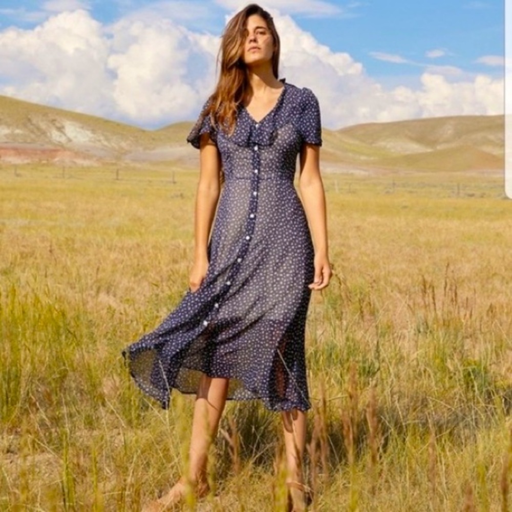 Christy Dawn Sheer Polka Dot Daisy Dress